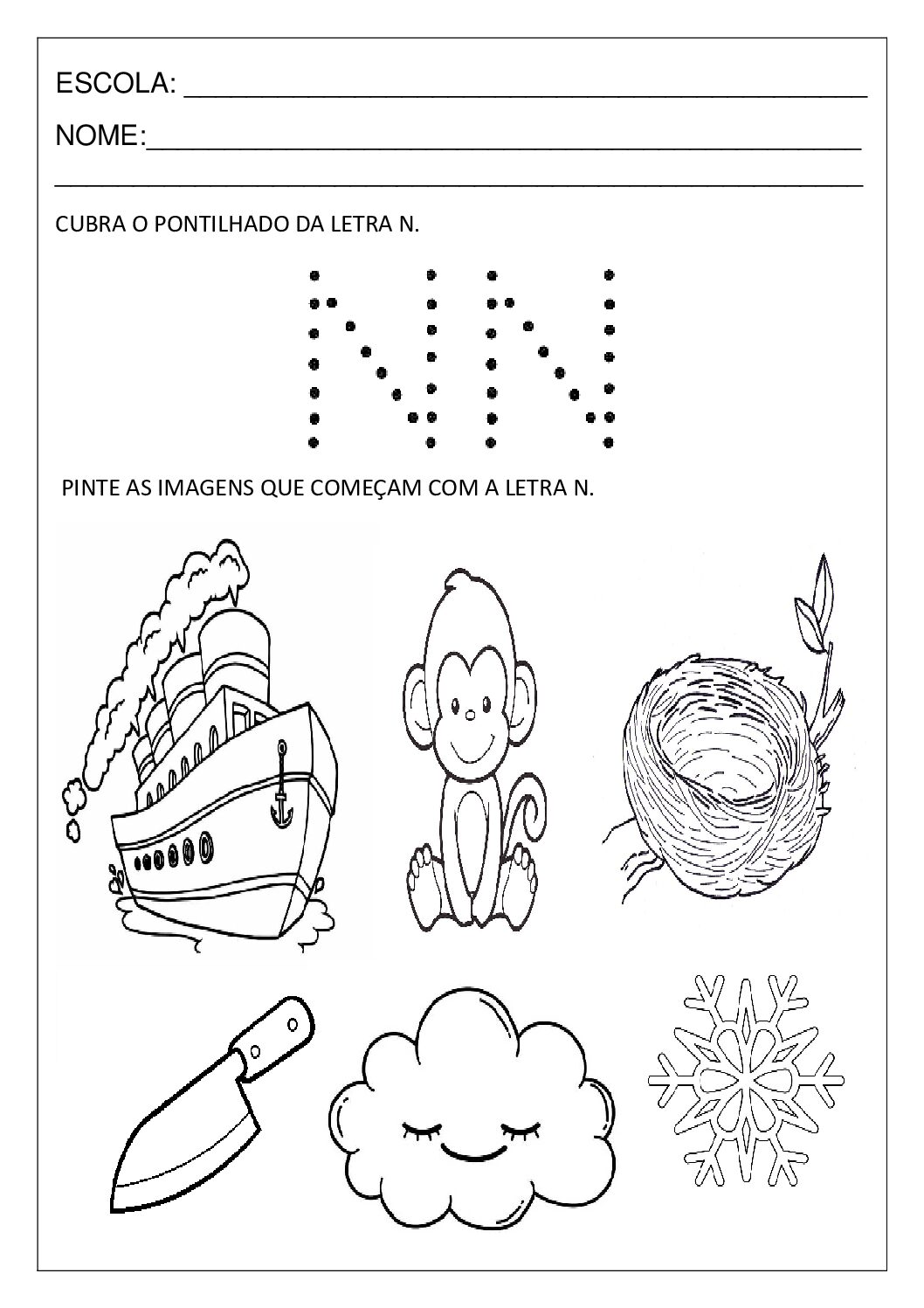 Atividade letra N