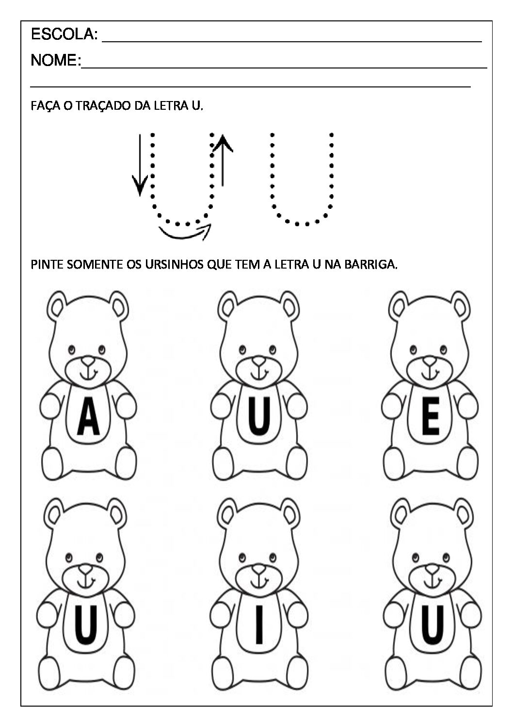 AULA 3: MAIS ATIVIDADES SOBRE AS VOGAIS - CURSO DE