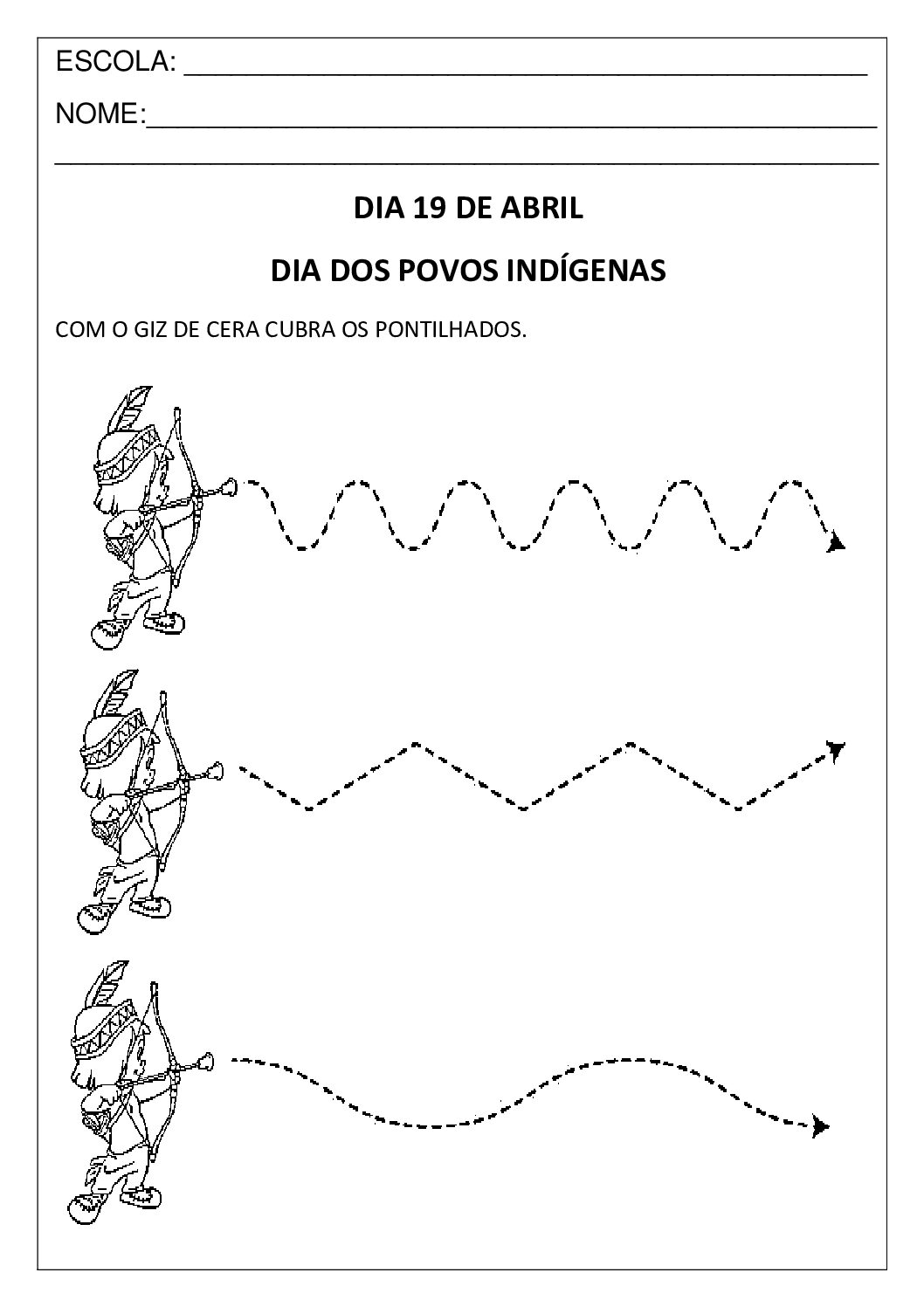 Atividade dia do índio